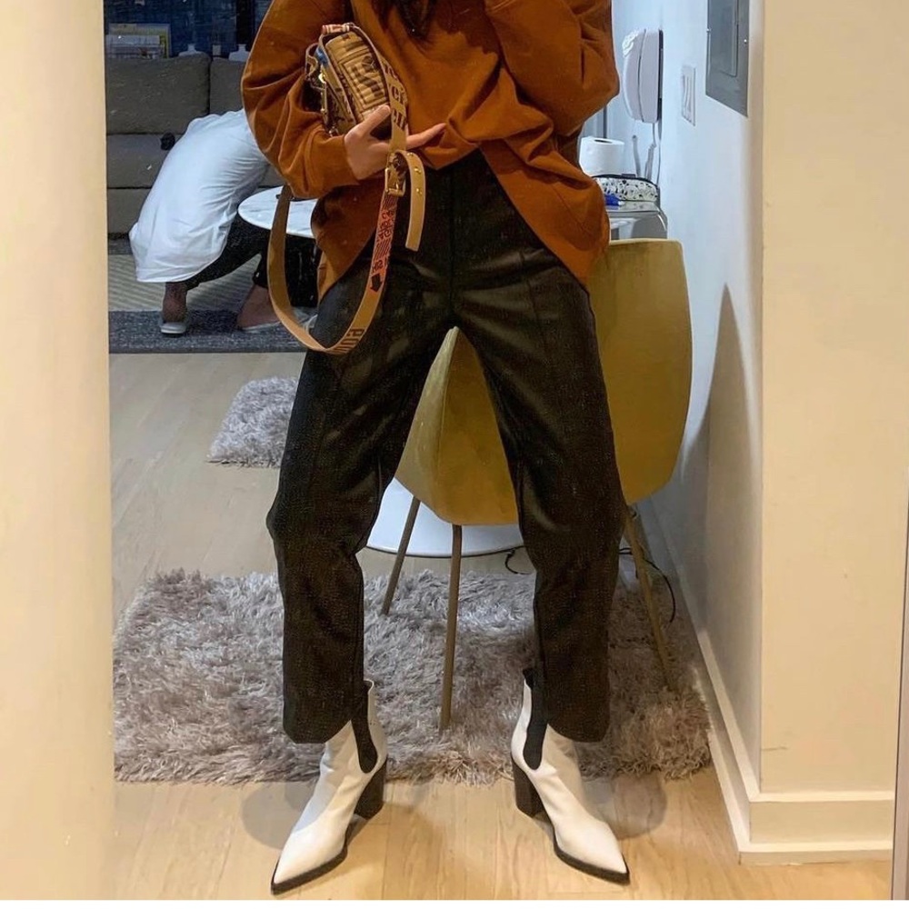 H&M Leather effect pants